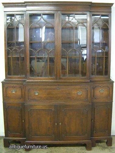 Antique Mahogany Breakfront