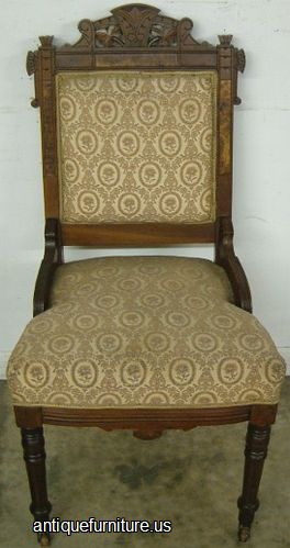 Antique Walnut Eastlake Palor Chair