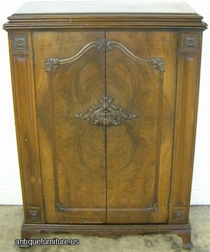 Antique Burl Walnut Cabinet