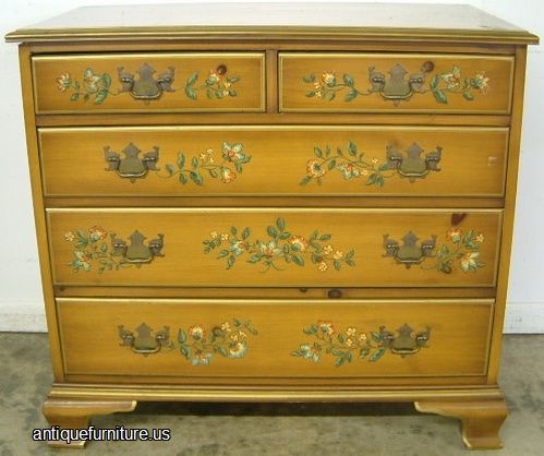 Antique Drexel Paint Decorated Chest