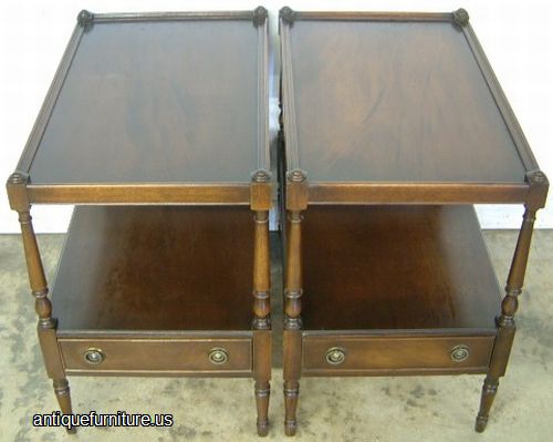 Antique Pair Mahogany End Tables