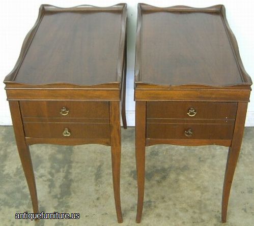Antique Pair Mahogany End Tables