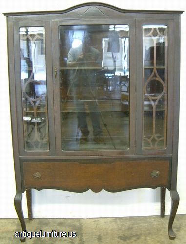 Antique Queen Ann China Cabinet