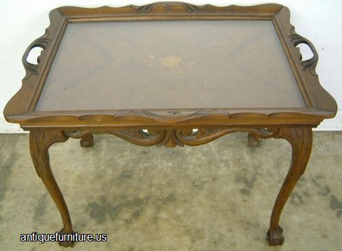 Antique Walnut Tray Top Coffee Table