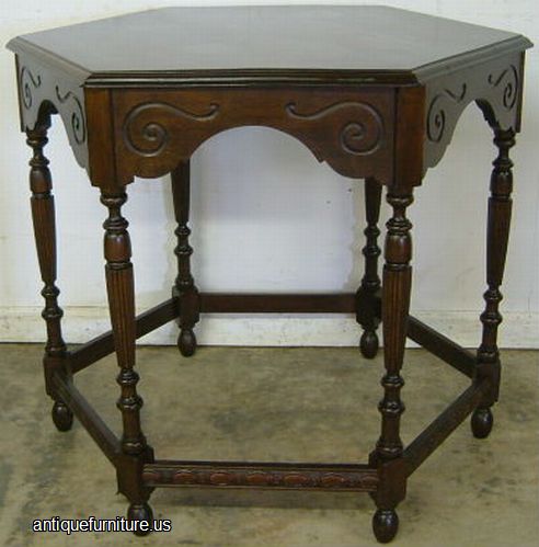 Antique Hexagon Center Table
