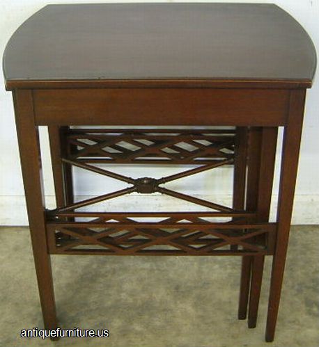 Antique Nest Of Mahogany Stack Tables