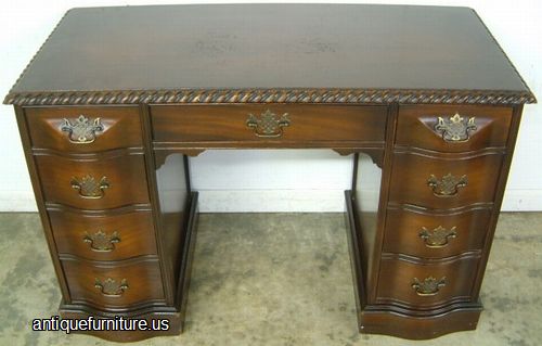 Antique Mahogany Kneehole Desk