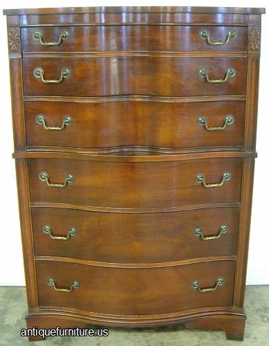 Antique Mahogany Serpentine Front Chest