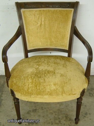 Antique Walnut Fireside Chair