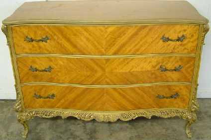 Antique French Style Satin Wood Dresser