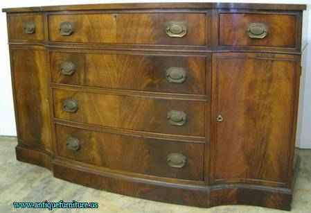 Antique Flame Mahogany Sideboard