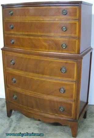 Antique Inlaid Mahogany Chest