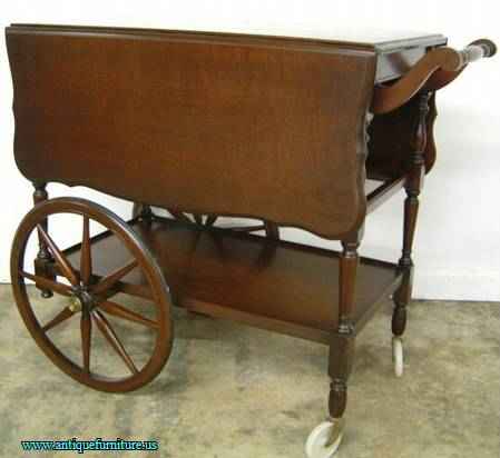 Antique Mahogany Tea Cart