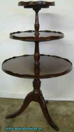 Antique Mahogany Three Tier Table