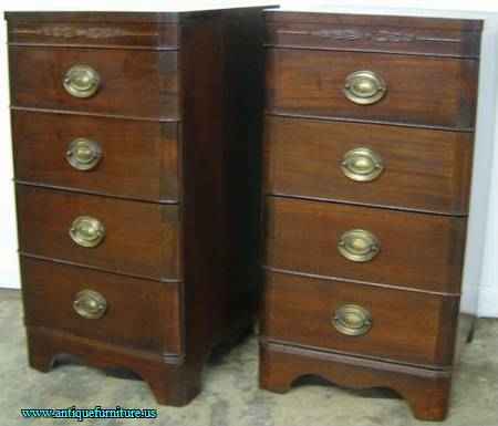 Antique Pair Mahogany Chests