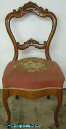 Antique Victorian Needle Point Chair
