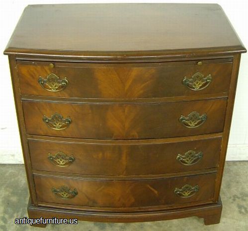 Antique Flame Mahogany Bachelor Chest