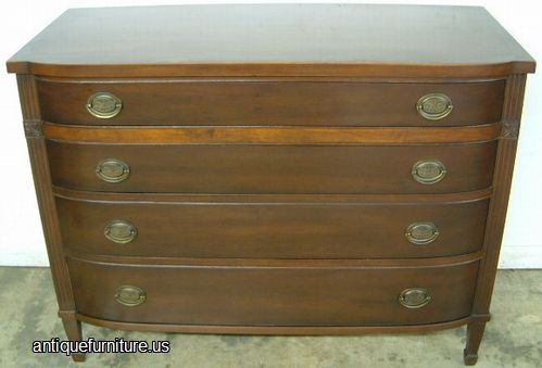 Antique Mahogany Banded Inlay Dresser