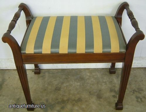Antique Mahogany Vanity Bench