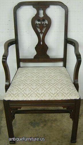 Antique Ornate Mahogany Dining Chair