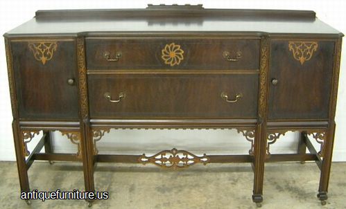 Antique Ornate Mahogany Sideboard