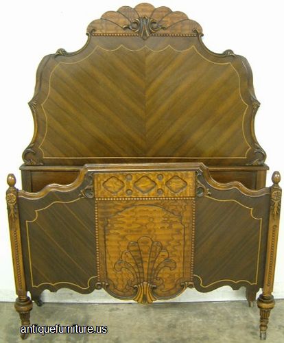 Antique Ornate Twin Bed