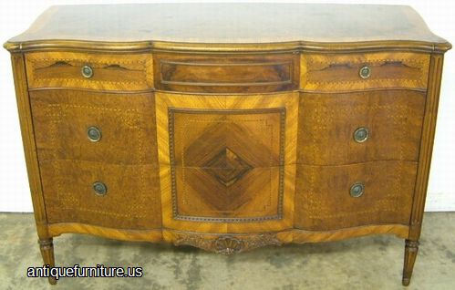 Antique Inlaid Dresser Rosewood Veneer