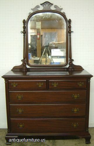 Antique Mahogany Dresser Mirror