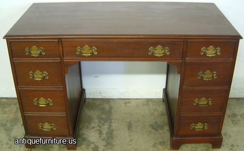 Antique Mahogany Kneehole Desk