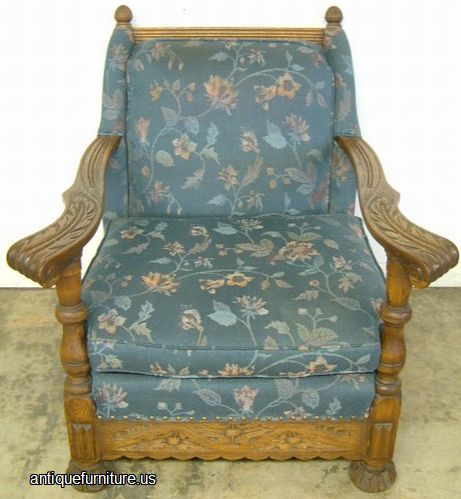 Antique Ornate Oak Chair