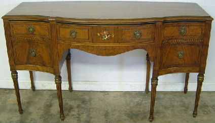 Antique Burl Walnut Vanity