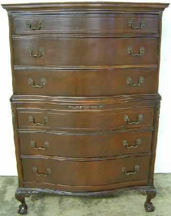 Antique Mahogany Ball Claw Chest