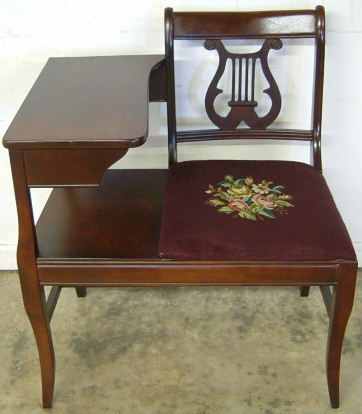 Antique Mahogany Telephone Bench