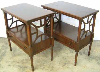 Antique Pair Mahogany Tables
