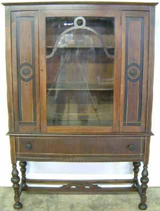 Antique Walnut China Cabinet
