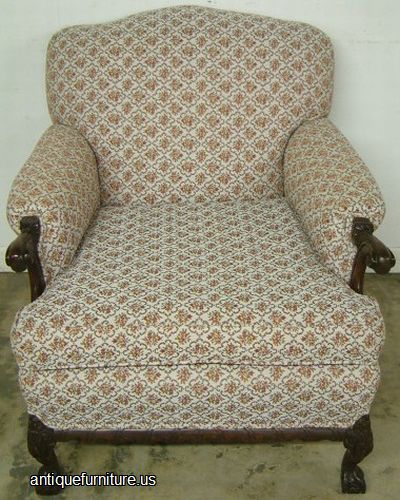 Antique Ball Claw Easy Chair