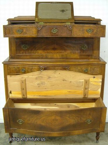 Antique Burl Walnut Chest