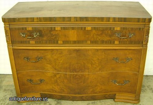 Antique Burl Walnut Desser