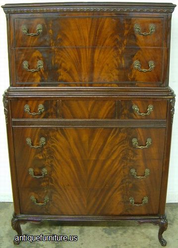 Antique Flame Mahogany Chest