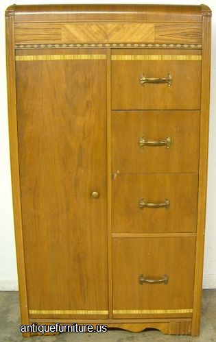 Antique Art Deco Wardrobe