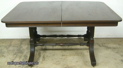 Antique Baker Walnut Dining Table
