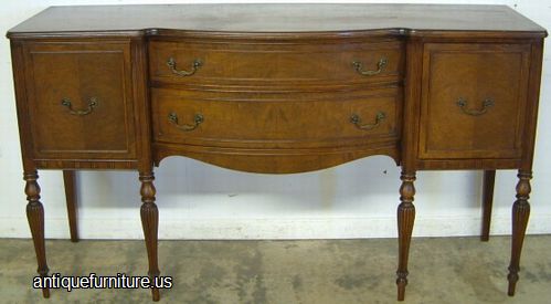 Antique Burl Walnut Sideboard