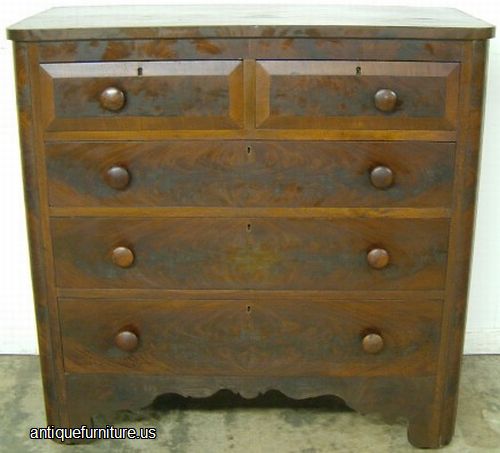 Antique Early Flame Mahogany Chest