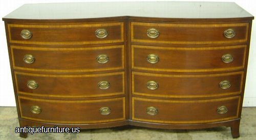 Antique Mahogany Banded Inlay Dresser