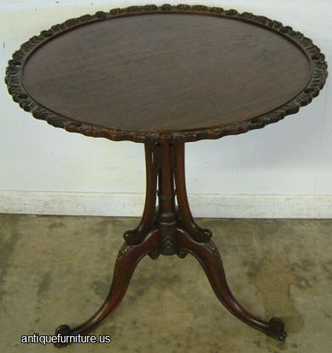 Antique Ornate Pie Crust Table