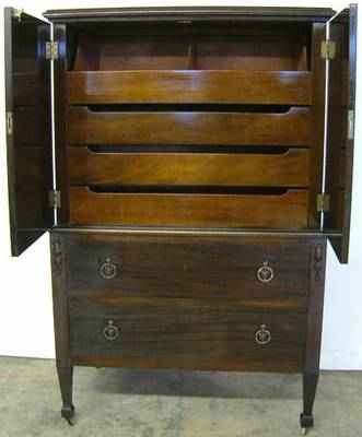 Antique Interior Mahogany Chest