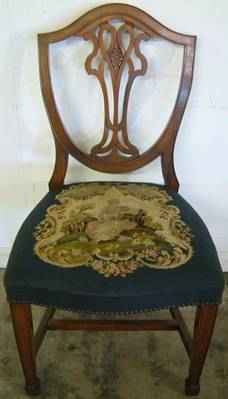 Antique Mahogany Needlepoint Chair