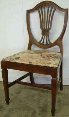 Antique Mahogany Shield Back Chair