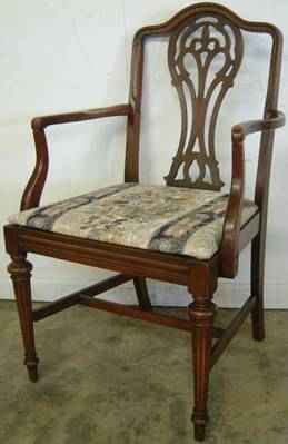 Antique Mahogany Shield Back Chair