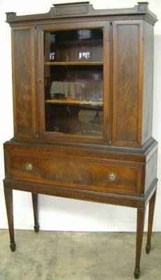 Antique Walnut China Cabinet